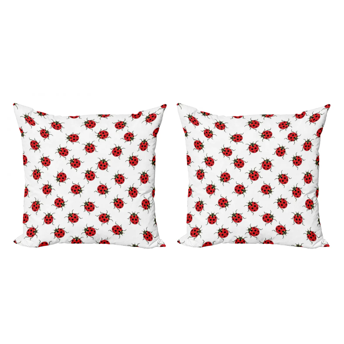 ladybug pattern printed throw pillow covers