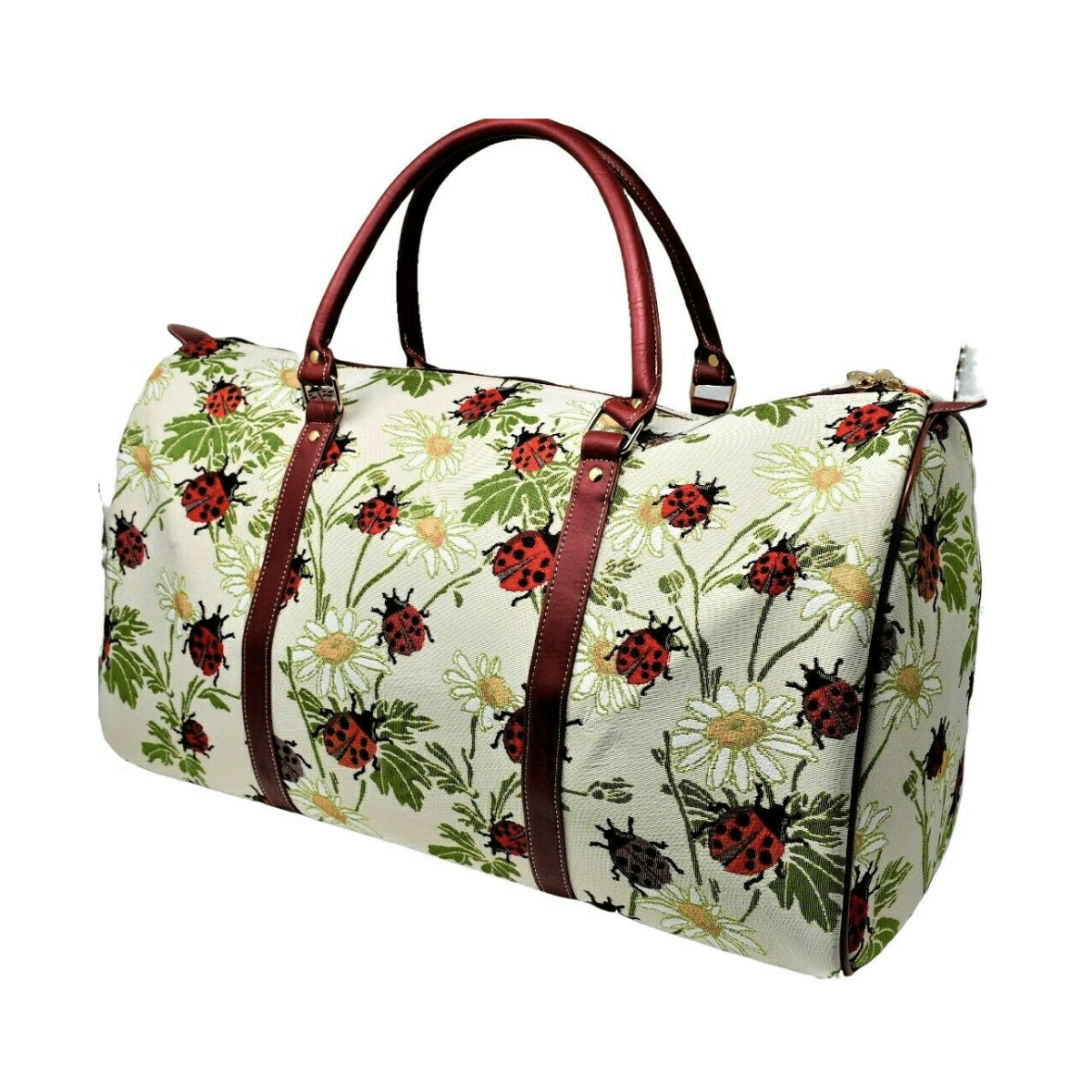 Ladybug Print Duffle Bag