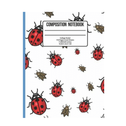Ladybug Pattern Composition Notebook