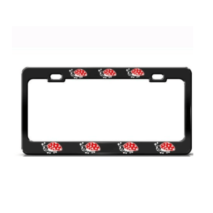Ladybug Pattern License Plate