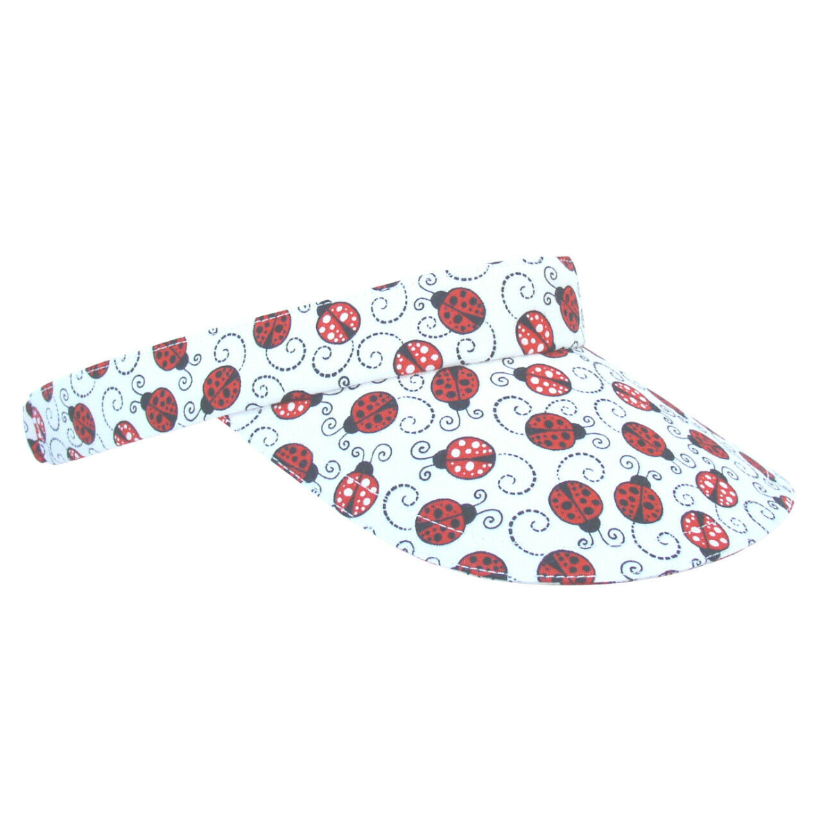 Sports Visor Ladybug Pattern
