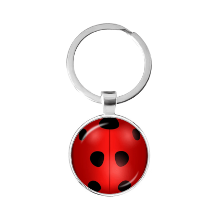 Ladybug Pattern Keychain
