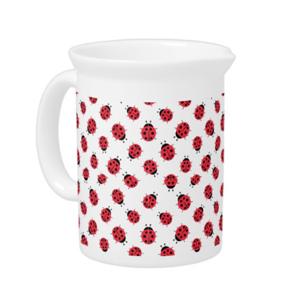 Ladybug Pattern Pitcher
