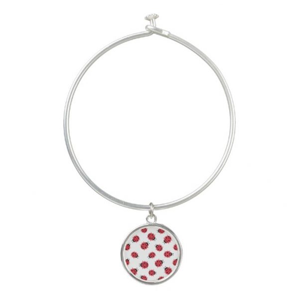 ladybug pattern print bangle bracelet