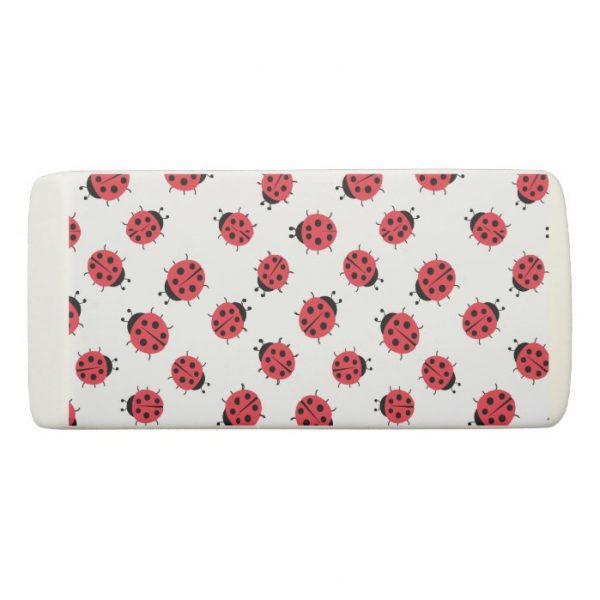 ladybug pattern print eraser