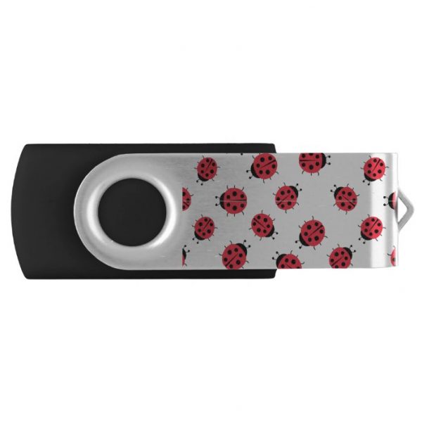 ladybug pattern print flash drive