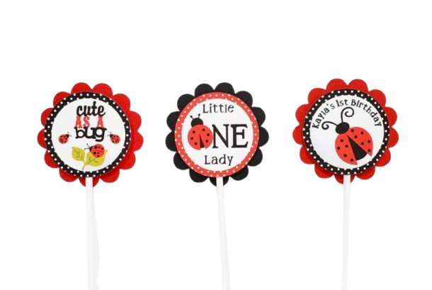ladybug cupcake toppers
