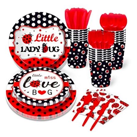 ladybug table decor supplies