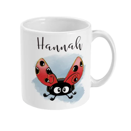 Ladybird Pattern Ceramic Coffee Mug